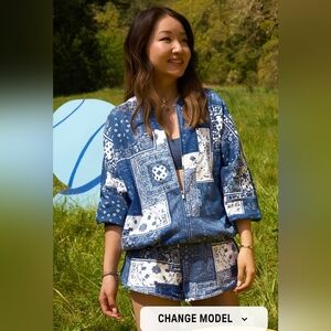 Year Round Terry Slouchy Bomber - Size Small